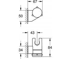 Grohe Grohe sieninis dušo laikiklis Tempesta 27595001