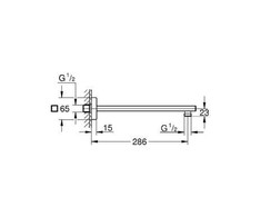 Grohe Rainshower sienelė, chromuota, 28,5 cm (27709000)