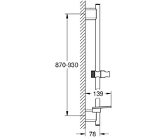 Grohe RSH SmartActive - brusestang 900 fantominis juodas