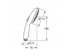 Grohe Tempesta 110 rankinis dušas 2 tipų