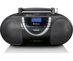 Grotuvas Lenco Lenco DAB+-Radio/Boombox SCD-6900, kaseta, CD grotuvas/MP3, FM, DAB+, juoda
