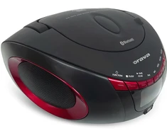 Grotuvas Luvianta Orava RCD-813 R Przenośny CD/USB odtwarzacz su radiem i Bluetooth, raudona-juoda