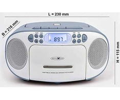 Grotuvas Reflexion RCR2260DAB Boombox balta/mėlyna