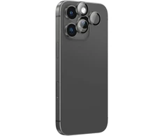 „AmazingThing AR“ aliuminio 3 objektyvų stiklas su kameros objektyvo rėmeliu, skirtas „iPhone 16 Pro / 16 Pro Max“ - Juodas