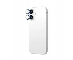 „AmazingThing AR“ aliuminio 2 objektyvų stiklas su kameros objektyvo rėmeliu, skirtas „iPhone 16 / 16 Plus“ - Mėlyna