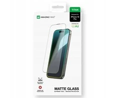 „AmazingThing“ titano matinis grūdintas stiklas „iPhone 16 Pro“