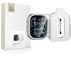 Tech-Protect Easy Set+ apsauginis stiklas 2-pack for Apple Watch Ultra 1/2 49mm – skaidrus