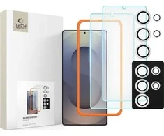 Tech-Protect Supreme Set for Samsung Galaxy S25 Ultra 2x apsauginis stiklas Screen Protector / Camera apsauginis stiklas – Clear