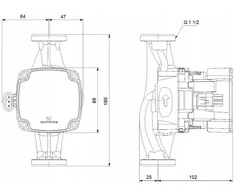Circulation pump Grundfos ALPHA1 25-60 180