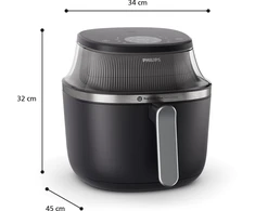 Gruzdintuvė Philips Ovi XL 3000 NA341/00 7.2 l juoda/sidabrinė