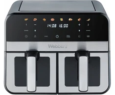 Gruzdintuvė BEZTŁUSZCZOWA PODWÓJNA AIR FRYER DWUKOMOROWA Keramikinė WEBBER