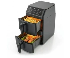 Gruzdintuvė „Seeger“ bekepė keptuvė su dviem lygiais „Double Stack Air Fryer“ 11 L SGR1011BK juoda („Seeger“)