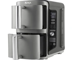 Karšto oro gruzdintuvė Ninja Double Stack XL, 2 lygių, 9,5 l, SL400EU, Tamsiai pilka