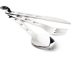 JAV GSI Glacier stainless ring cutlery 3pc valgymo įrankiai