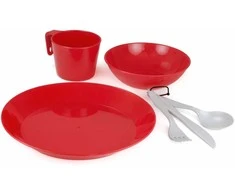 GSI Outdoors Cascadian 1 asmens stalo rinkinys raudonas (77311)
