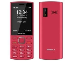 Mobilusis telefonas Mobiola MB4280 4G dviejų SIM kortelių, raudonas