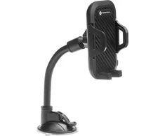 Automobilinis universalus telefono laikiklis Forcell (17cm) Long arm tvirtinamas ant prietaisų skydelio, juodas