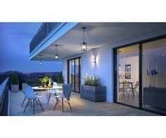 GTV Sodo šviestuvas pakabinamas VENTANA-H, E27, MAX.20W, IP54, AC220-240V, 50-60Hz, juodas