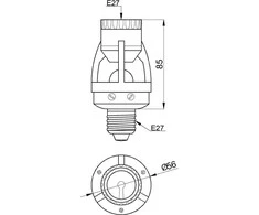GTV judesio jutiklis CR- 6 60W E27 220 - 240V 360 ° (CR- CR6000- 00)