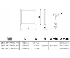 GTV LED įleidžiamas šviestuvas SORA, IP54, 24W, 2400lm, AC220-240V, 50/60Hz, 120, 4000K, įleidžiamas, kvadratinis