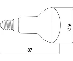 Bikuva.lt LED lemputė, R50, SMD 2835, WARM Baltas, E14, 6W, AC220-240V, 160° šviesos kampas, 470 lm,