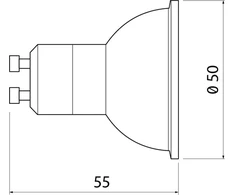 GTV LED lemputė, SMD 2835, WARM Baltas, GU10, 3W, 230V, 120° ŠVIESOS kampas, 220lm, 33 mA