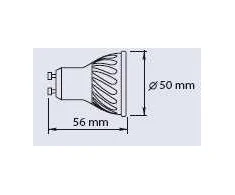 Bikuva.lt LED lemputė, A-G, SMD 2835, 3000K, GU10, 7,0W, AC180-250V, 50-60Hz, 120°, 550lm, 61mA
