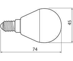 GTV LED lemputė, A-G, B45B, SMD 2835, 3000K, E14, 3,0W, AC220-240V, 160°, 255lm, 33mA
