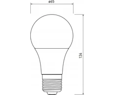 GTV LED lemputė, A65, 3000K, E27, 18W, 1700lm, AC175-265V/ 50-60Hz, RA>80, 180°, 157mA