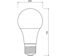 GTV LED lemputė, A-G, A65, 4000K, E27, 17,3W, AC180-250V, 180°, 1750lm, 150mA