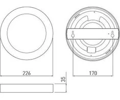 Lubinis šviestuvas GTV BOLERO LED šviestuvas, 18 W, 1600 lm, AC175-250 V, 50/60 Hz, PF>0,5, RA>80, IP40 LED švies
