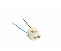 GTV G9 lizdas su kabeliu, AC220-240V, maks.100W, 2x0,5mm2, 12cm, baltas