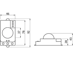 GTV Mikrobangų judesio jutiklis SRC812 1200 W AC 220–240 V 50/60 Hz 360° (AE-SRC812-00)