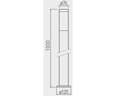 GTV Milan IP54 40W inox 100cm (OS-MILA10P -00)