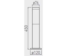GTV Milan IP54 40W nerūdijantis plienas 45cm (Os- Mila45P -00)