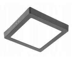 GTV MATIS PLUS LED šviestuvas, 24W, juodas, 4000K, 2000lm, AC220-240V, paviršinis montavimas