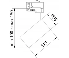 GTV Šviestuvas 1 fazės LIMA, GU10, maks. 20 W, AC220-240 V, 50/60 Hz, IP20, kvadratinis, juoda