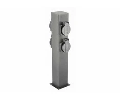 GTV Sodo stulpas LARGO-P 36, IP44, 4 * schuko lizdai, maks. 3500 W, stulpas, grafitas