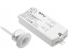 GTV Jungiklis be kontaktų PIR 230V, maks.250W, kabelis 2m, baltas