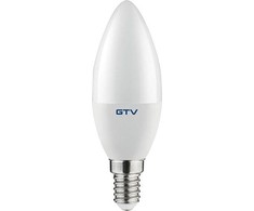 GTV LED ŠVIESOS šaltinis, A-G, C37, SMD 2835, 3000K, E14, 8,0W, AC180-250V, 160°, 720lm, 70mA