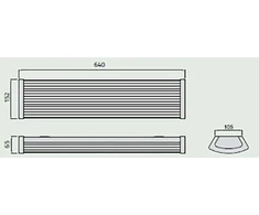 GTV Linijinis šviestuvas ZEFIR -LED 218, T8 LED, G13, AC220-240V, 50/60Hz, IP40, ABS/PC, su la