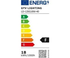 GTV LED ŠVIESOS ŠALTINIS, G120-GLOB, SMD 2835, 4000K, E27, 18W, AC220-240V, Spindulio kampas 360 laipsnių, 1600lm, 157mAh LD-120G18W-40