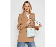 Guess, Amara, Synthetic Leather, Textile Bag, Surf, XG849301, For Women, 18/21 x 20 x 14 / 14/18 x 17.5 x 6.5 cm