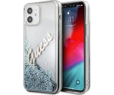 Apple iPhone 12 Mini Guess dėklas Glitter Vintage Script (GUHCP12SGLVSBL) mėlynos spalvos
