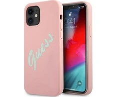 Dėklas GUESS HARDCASE GUHCP12SLSVSGP SILICONE VINTAGE IPHONE 12 MINI Rožinis/MINT