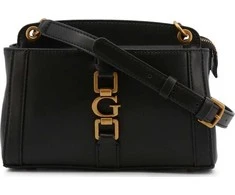 Guess, Brianna, Sintetinės odos, Tekstilinis Rankinė per petį, Juodas, HWVB8489140BLA, Moterims