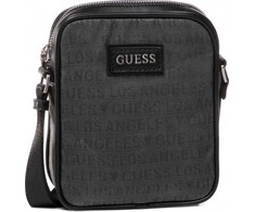 Guess, Dan, Dokumentų dėklas, Tekstilinis krepšys per petį, Juodas, HMDLJCP0317, Vyrams