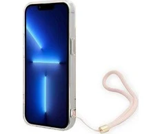 Dėklas Guess GUOHCP14MH4STP Apple iPhone 14 Plus / 15 Plus 6.7″ rožinės spalvos hardcase 4G Print Strap