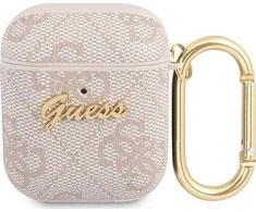 Apple AirPods Guess 4G Script Metal Collection (GUA24GSMP) ausinių dėklas rožinės spalvos
