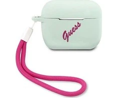 Apple AirPods Pro Guess silikoninis Vintage (GUACAPLSVSBF) ausinių dėklas mėlynos spalvos